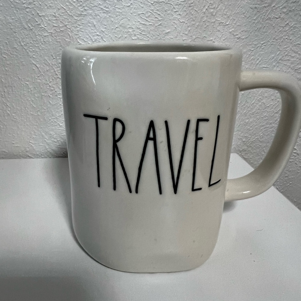 Rae Dunn White Travel Mug